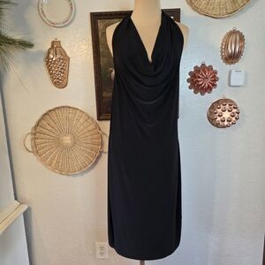 NWT Express Black Halter Cowl Neck Cocktail Date Night  Dress